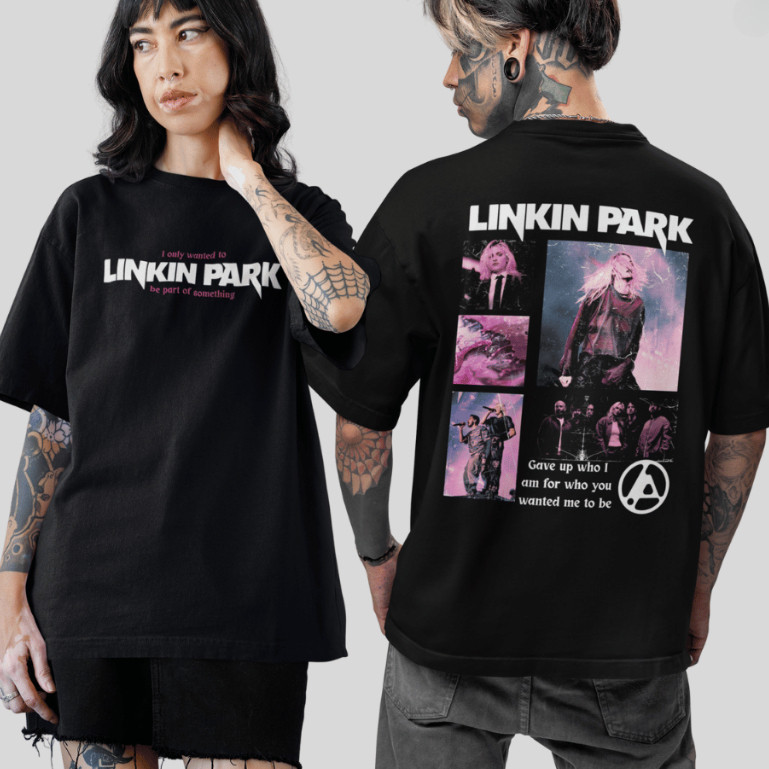 [Camiseta Premium em Algodão Puro]VU Camiseta Oversized Linkin Park Banda Rock Show Brasil Tour 2025 Algodão Unissex