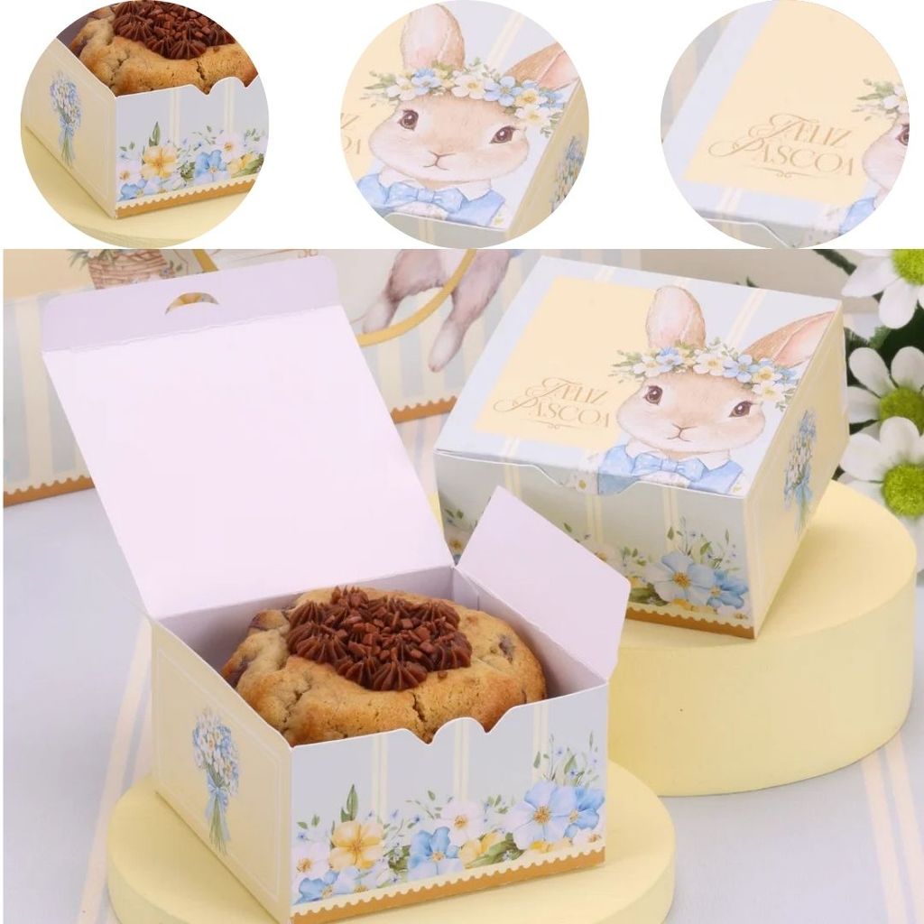 10 CAIXA P/ COOKIE PÁSCOA 9X9X5CM AMANHECER 5702 ( PASCOA JANGO 2026 ) em Oferta na Shopee