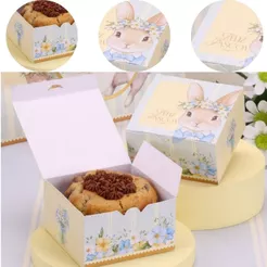 10 CAIXA P/ COOKIE PÁSCOA 9X9X5CM AMANHECER 5702 ( PASCOA JANGO 2026 )