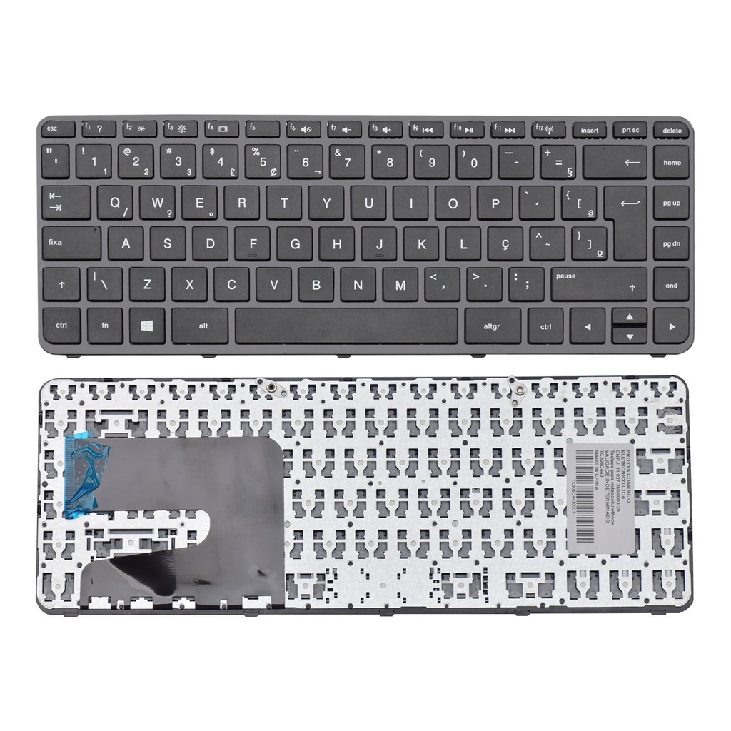 Teclado para Notebook Hp Pavilion 14-N030BR | Preto ABNT2 - UK Style