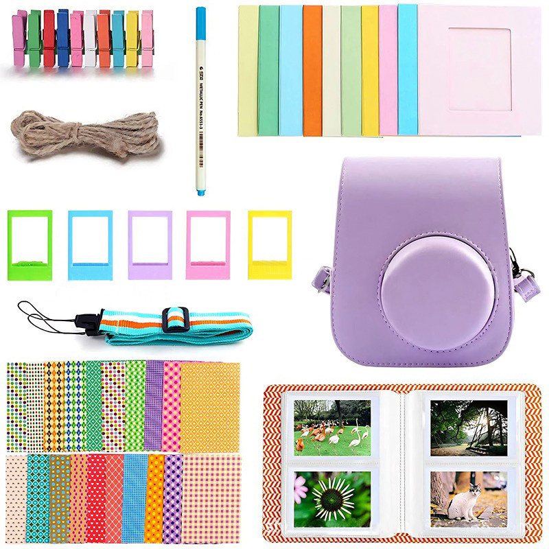 8 Kit Acessórios Para Instax Mini 12 / 11 Presente Capa Album