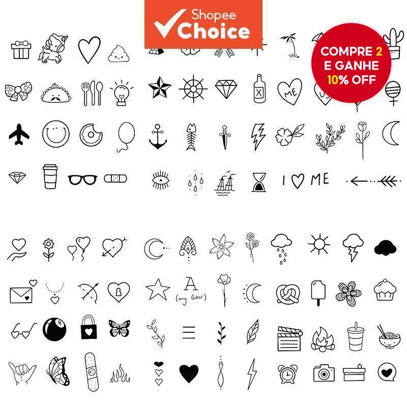 6 Peças Mini Adesivos De Tatuagem De Dedo Avião Com Duração De 1-2 Semanas Não Reflexivos Semi-Permanentes em Oferta na Shopee