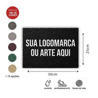 Tapete Capacho Personalizado Com Sua Logo Frase 30x25 Loja Empresa Comercio em Oferta na Shopee