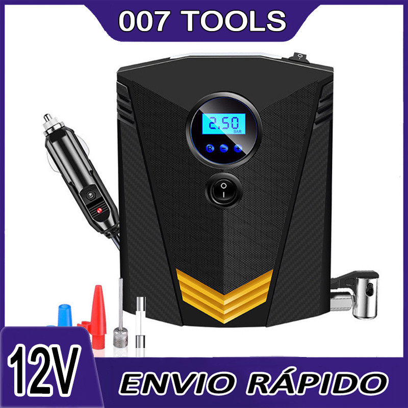 Bomba De Ar Do Carro Bomba De Ar Do Carro Display Digital 12v Bomba De Pneu Portátil Com Luz