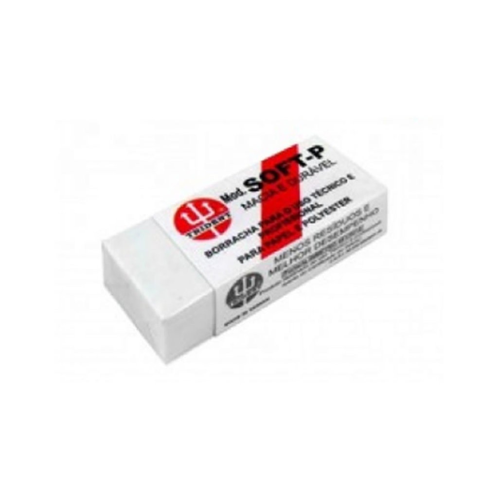 Borracha Branca Ecológica Soft-P/ G para uso Técnico e Profissional - Trident/ WX Gift