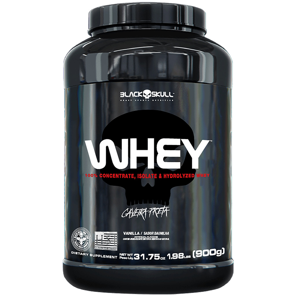 Whey Protein (WPI, WPC, WPH) - 900g - Black Skull em Oferta na Shopee