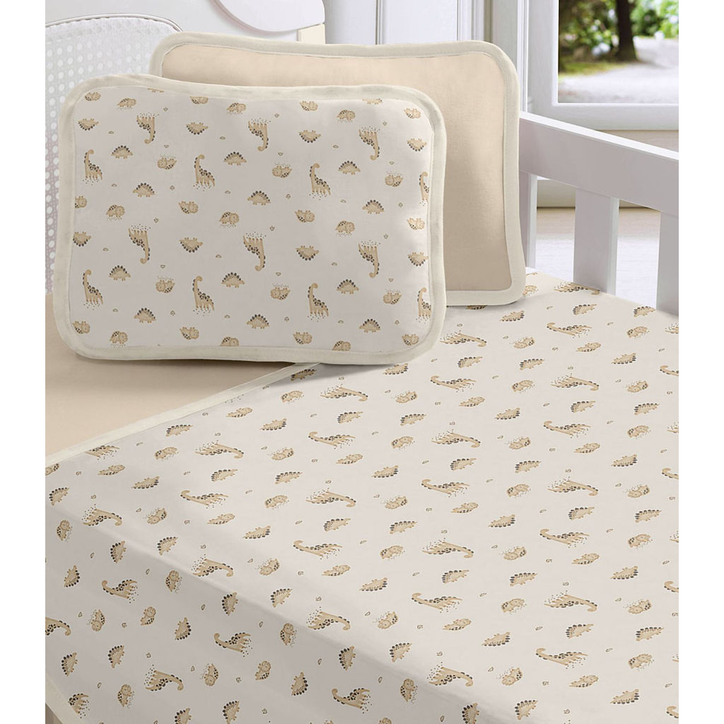 Jogo Cama Baby Estampado Vivaldi Bege em Oferta na Shopee