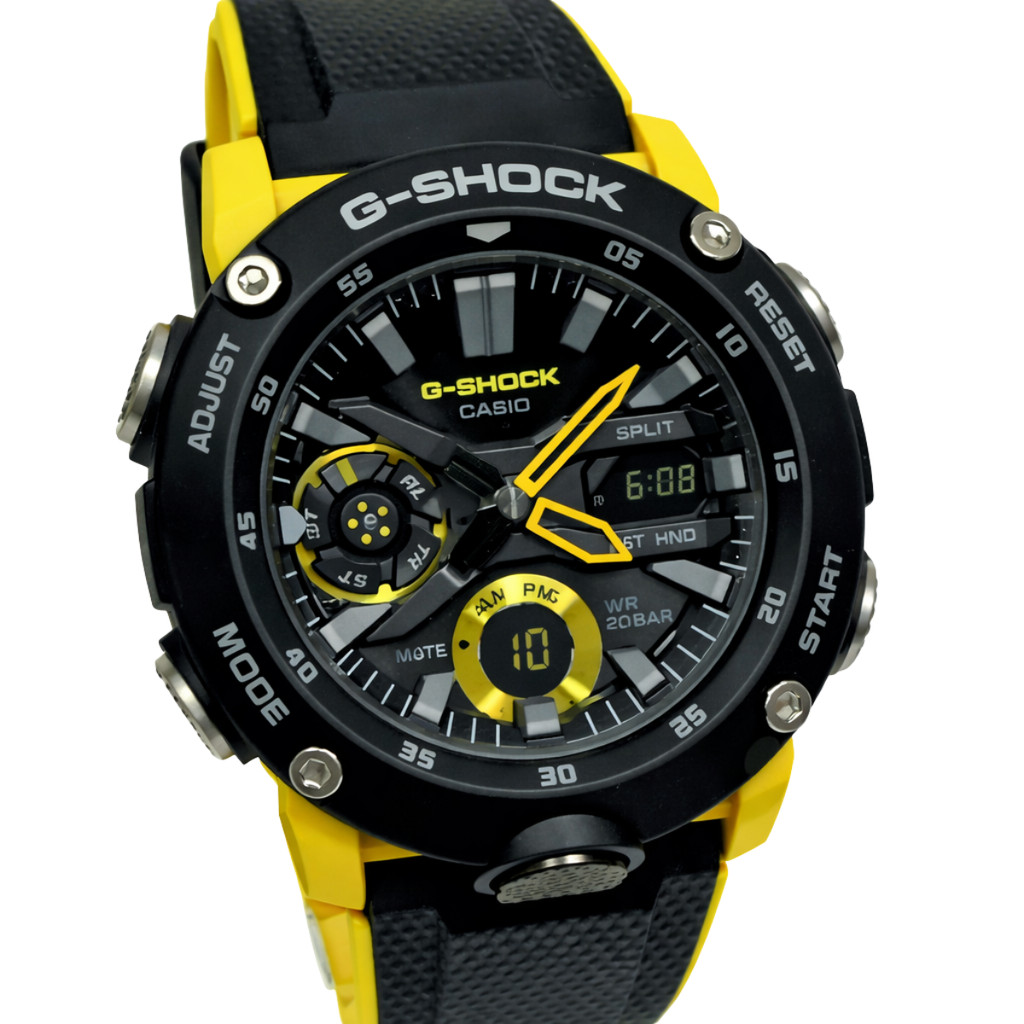 Relógio Casio Analógico e Digital G-Shock Masculino Amarelo GA-2000-1A9DR em Oferta na Shopee