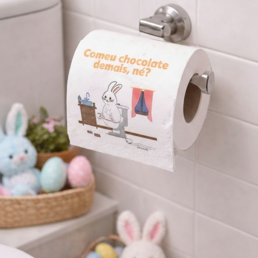 Papel Higiênico de Páscoa - "Você me ajuda com o adubo ?" 
 - 1 unidade - Rizzo em Oferta na Shopee