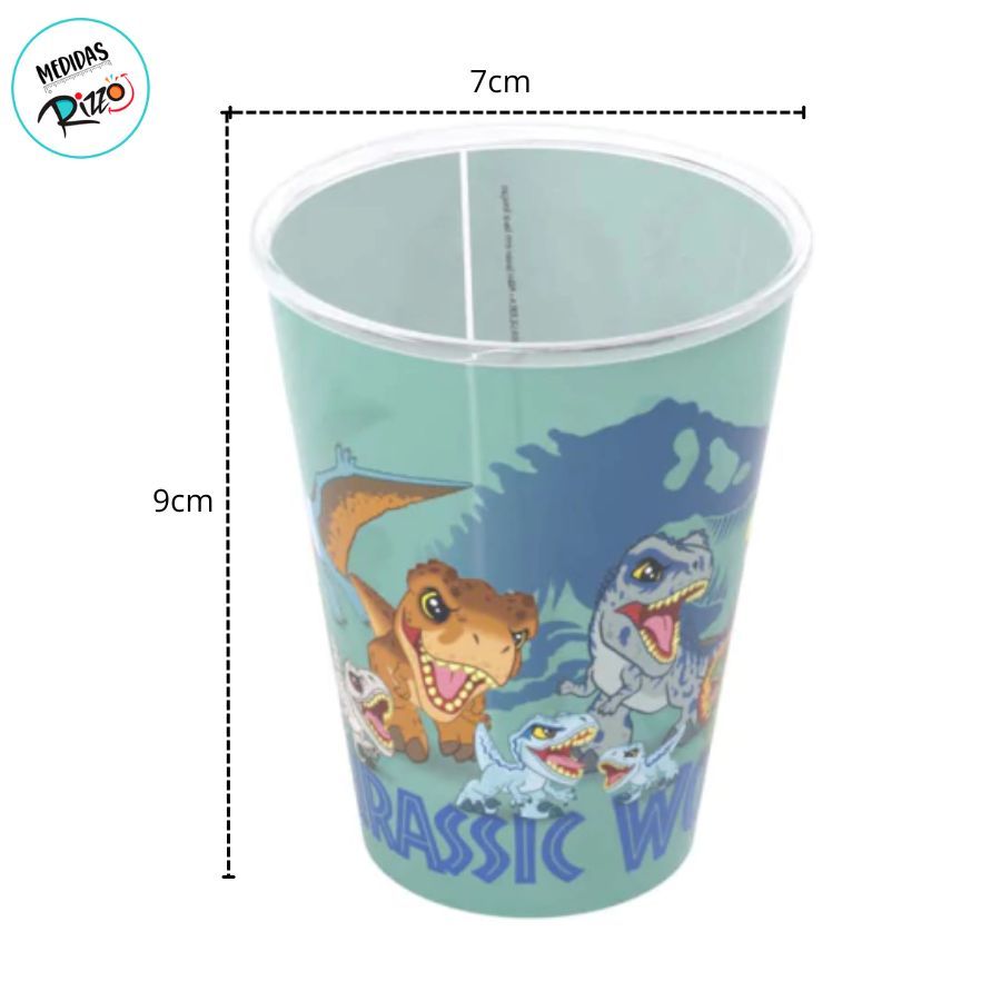 Copo de Plástico Dinossauros - Jurassic World - 280ml - 1 unidade - Plasútil - Rizzo — imagem 2 de 2