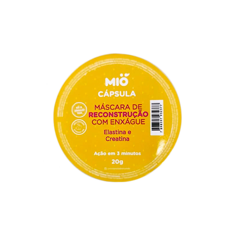 Máscara de Reconstrução Capilar Mió Elastina e Creatina Cápsula 20g em Oferta na Shopee