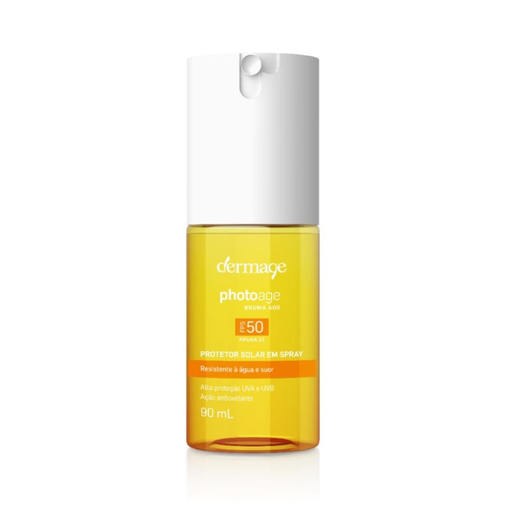 Photoage Dermage Bruma Aox Protetor Solar Spray FPS 50 Resistente à Água e Suor 90ml em Oferta na Shopee