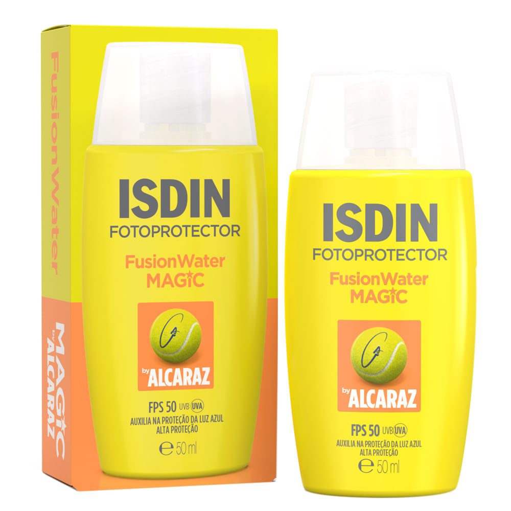 Protetor Solar Isdin Fotoprotector Fusion Water Magic by Alcaraz FPS 50 50ml em Oferta na Shopee