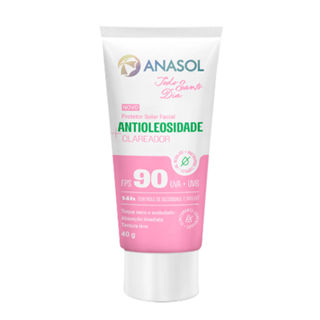 Protetor Solar Facial Anasol Antioleosidade e Clareador FPS 90 40g em Oferta na Shopee