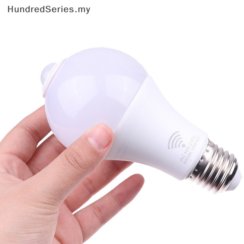[HundredSeries] Lâmpada Com Sensor De Movimento E27 PIR 5W 9W 15W LED Luz Noturna [MY]