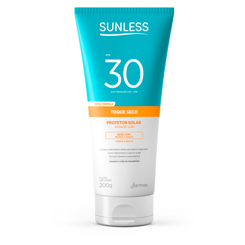 Protetor Solar Sunless Toque Seco FPS30 200g em Oferta na Shopee