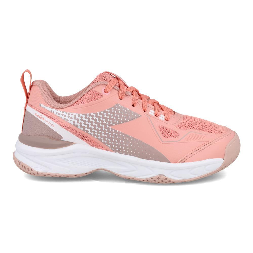 Tênis Esportivo Unissex Diadora Shifter Coral e Branco