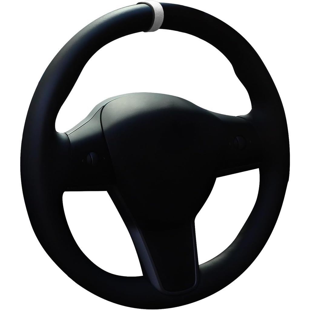 Adesivo De Decoração De Marcador De Correção De Volante Para Tesla Model Y/3 , Camurça Macia Faixa Central Do Capa Estac