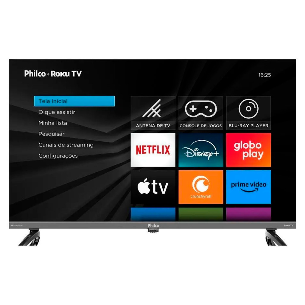 Tv Smart 43" Philco Wifi Full HD Sistema Roku HDR10 Dolby 
