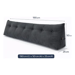 Almofada Encosto De Cabeceira Apoio Para Lombar Cama 190x50