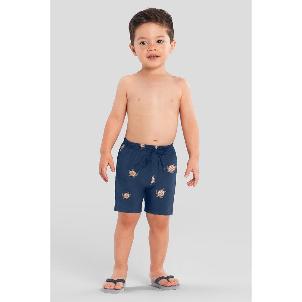 Bermuda infantil menino de tartaruga Brandili Hora do Mergulho