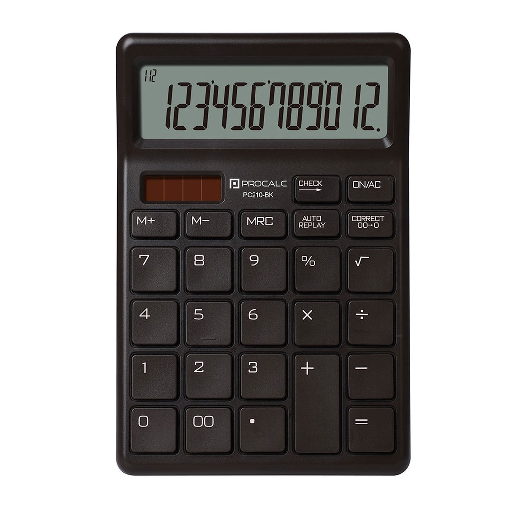 Calculadora de mesa 12 dígitos PC210-BK Preta Procalc em Oferta na Shopee