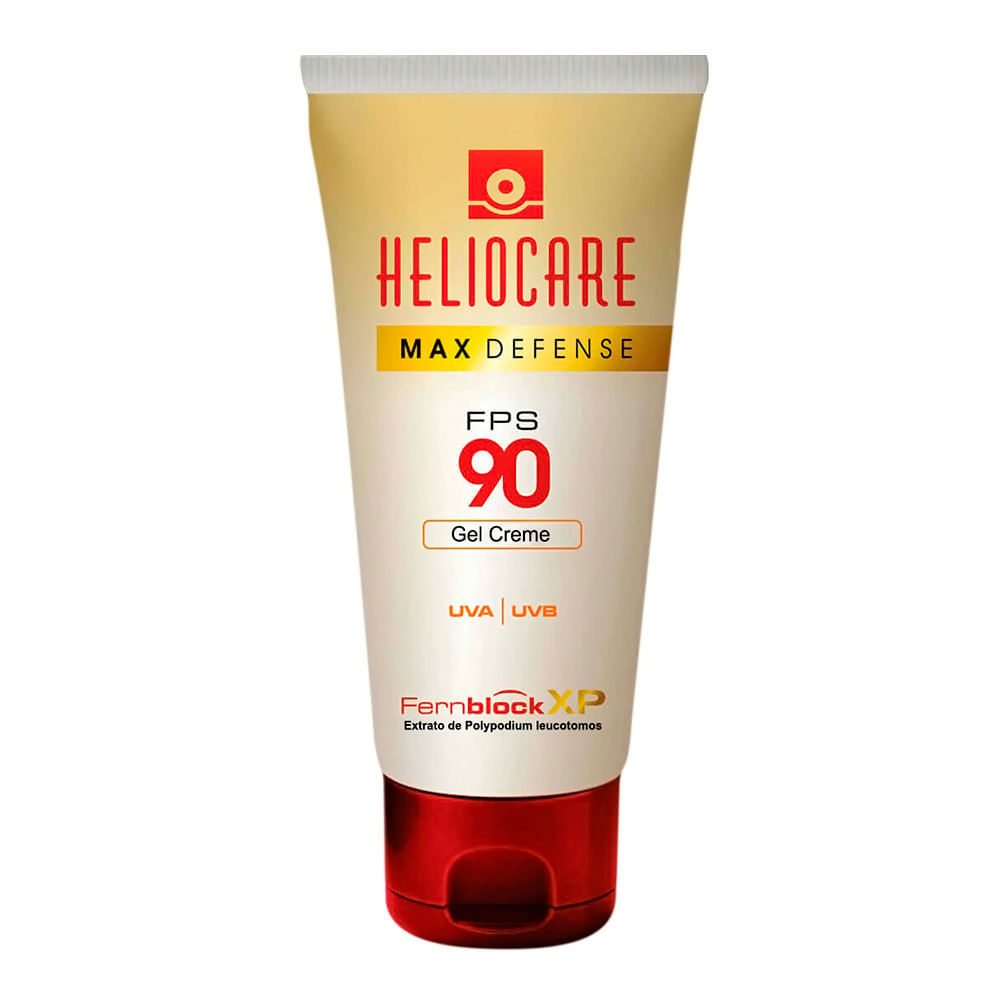 Protetor Solar Heliocare Max Defense Gel Creme FPS 90 com 50g em Oferta na Shopee