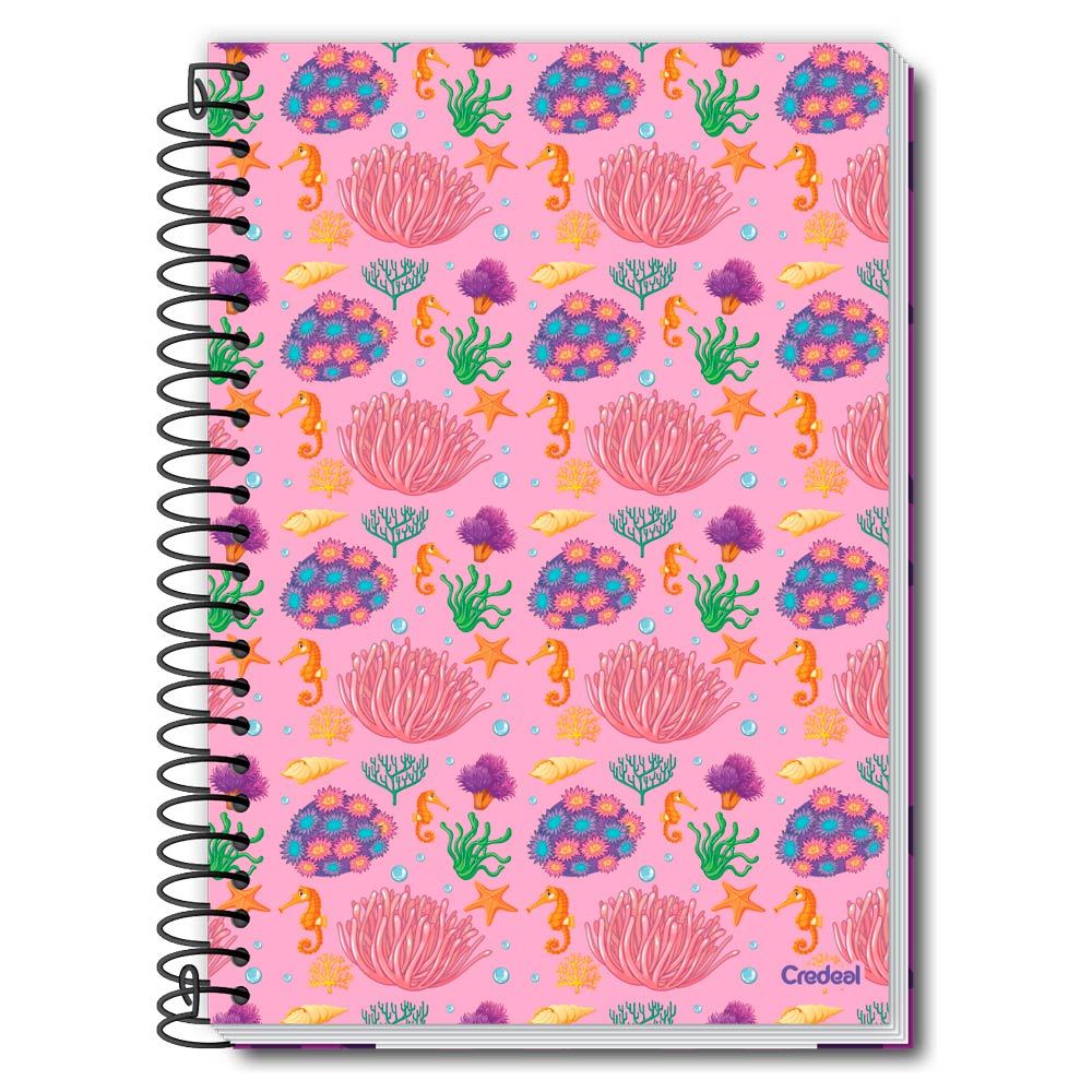 Caderno Universitário 20 M Espiral D'Tales 280 Fls - 285633 - Credeal Capa Dura