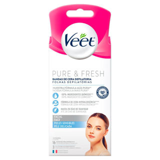 Folhas para Depilação Facial Veet Pure & Fresh 16 Unidades em Oferta na Shopee