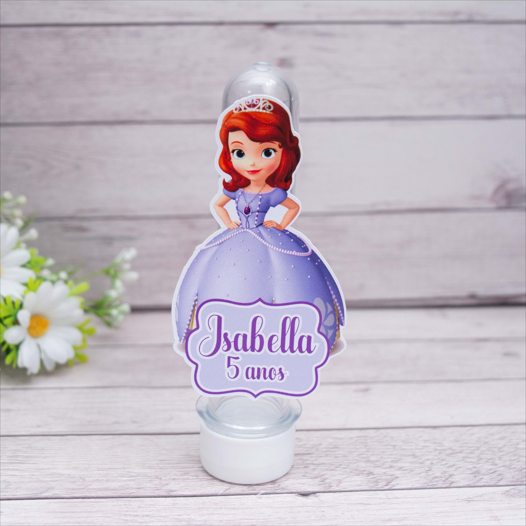 Aplique para Tubete PRINCESA PRINCESINHA SOFIA - Mimo Lembrancinha Personalizada Festa Música Meninas Princesas