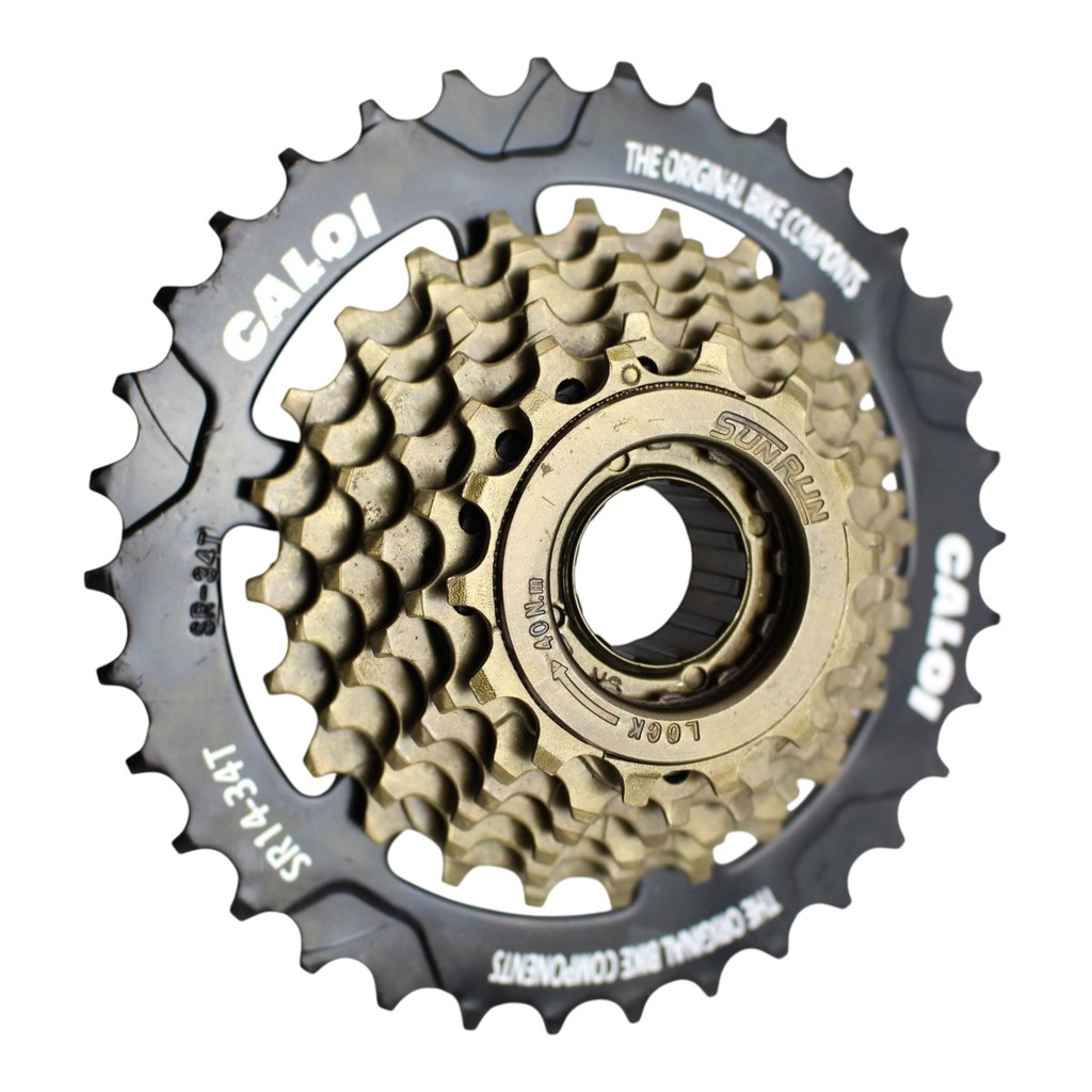 Roda Livre Caloi SR 14-34T 7v - Mega Range Preto A20