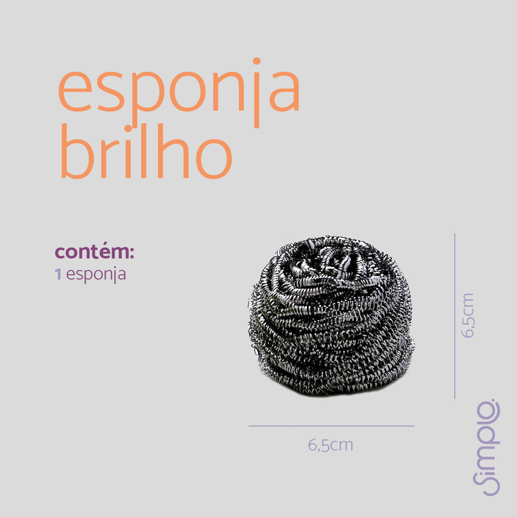 Esponja Brilho de Aço Inox - Simplo — imagem 2 de 2