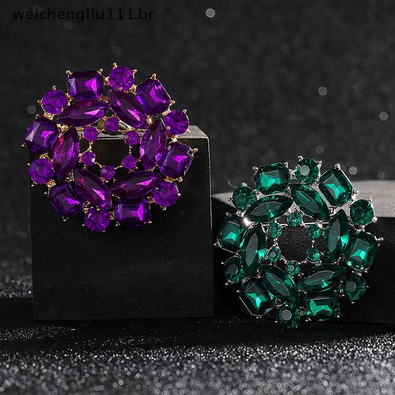 # weicheng Broches De Flores De Cristal Temperamento Da Moda Para Roupas Femininas , Casaco , Acessórios De Joias .