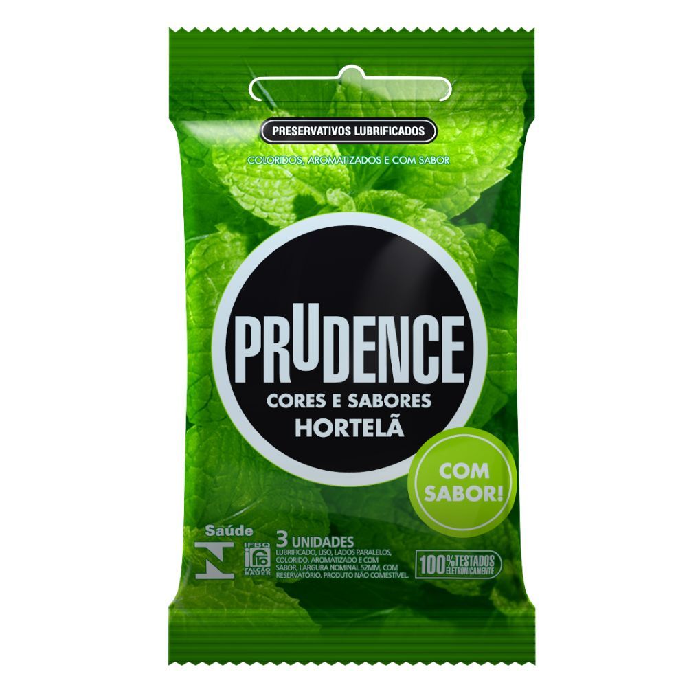 Preservativo Prudence Cores e Sabores Hortelã 3 Unidades em Oferta na Shopee