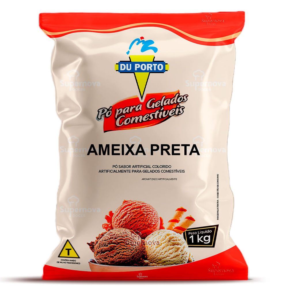 Pó para Gelados Comestíveis Ameixa Preta 1Kg - Du Porto em Oferta na Shopee