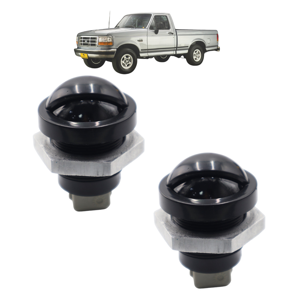 Par De Lanterna Luz De Placa Ford F1000 1993 1994 1995 1996 1997 1998 Com Porca Soquete