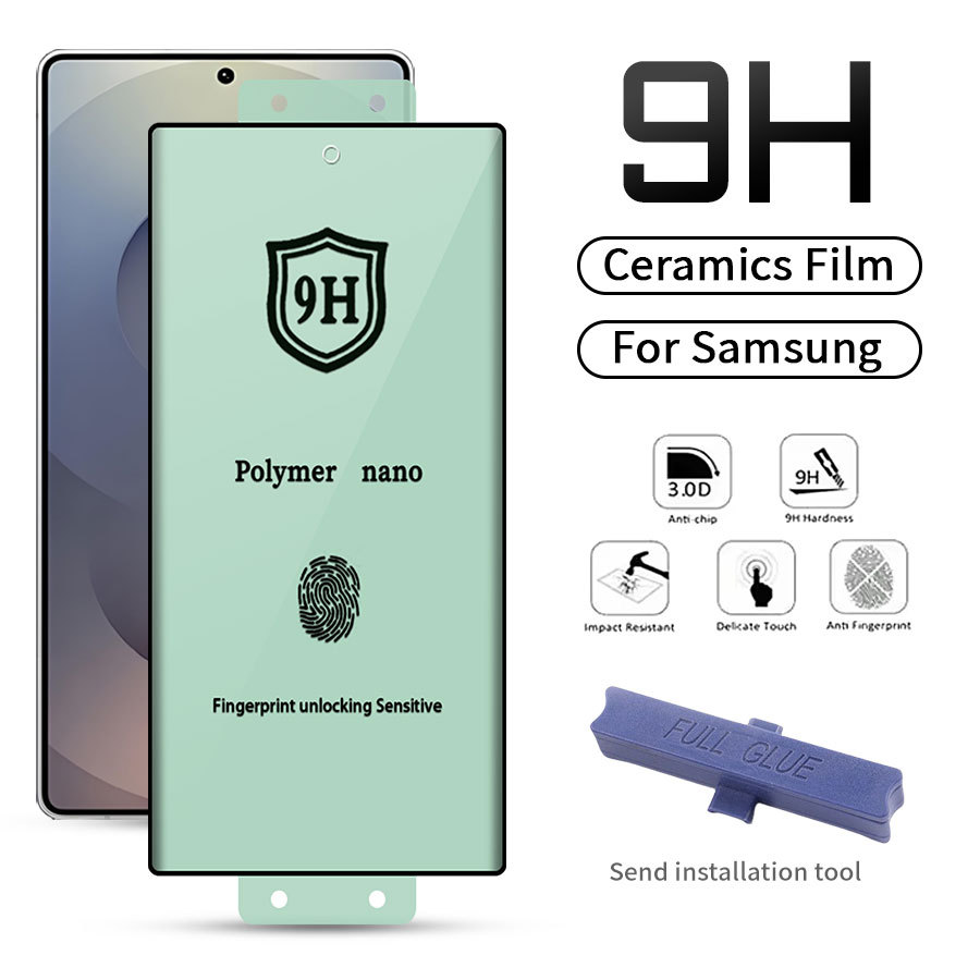 Protetor De Tela Com Capa De Cola Completa Para Samsung Galaxy S26 S25 S24 S23 S21 S20 Ultra S10 S9 S8 Plus FE Edge Note