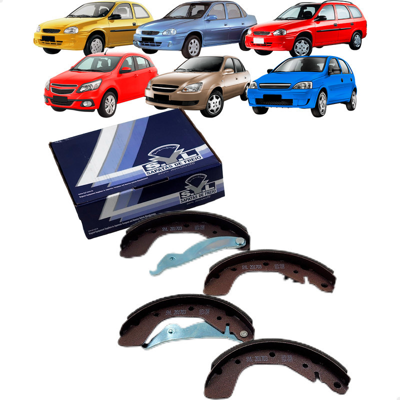 Sapata Lona De Freio Chevrolet Agile Corsa Wind Classic 1994-2016