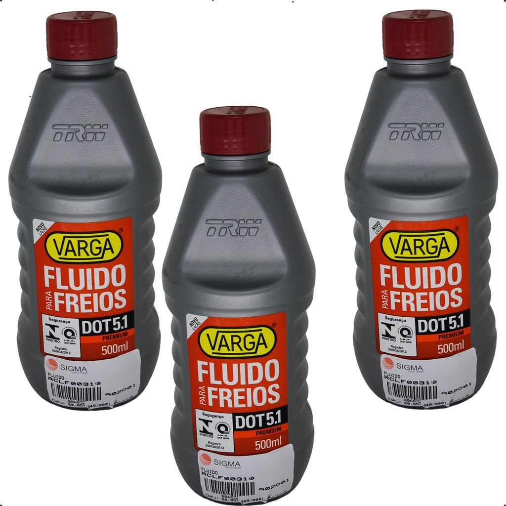 Kit 3 Fluido De Freio Varga Dot 5.1 Oleo Trw Dot 5.1 500 Ml