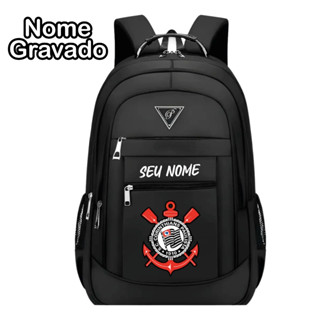 Mochila Corinthians Reforçada Masculina Feminina Impermeável Personalizada com Nome Exclusiva Vip em Oferta na Shopee