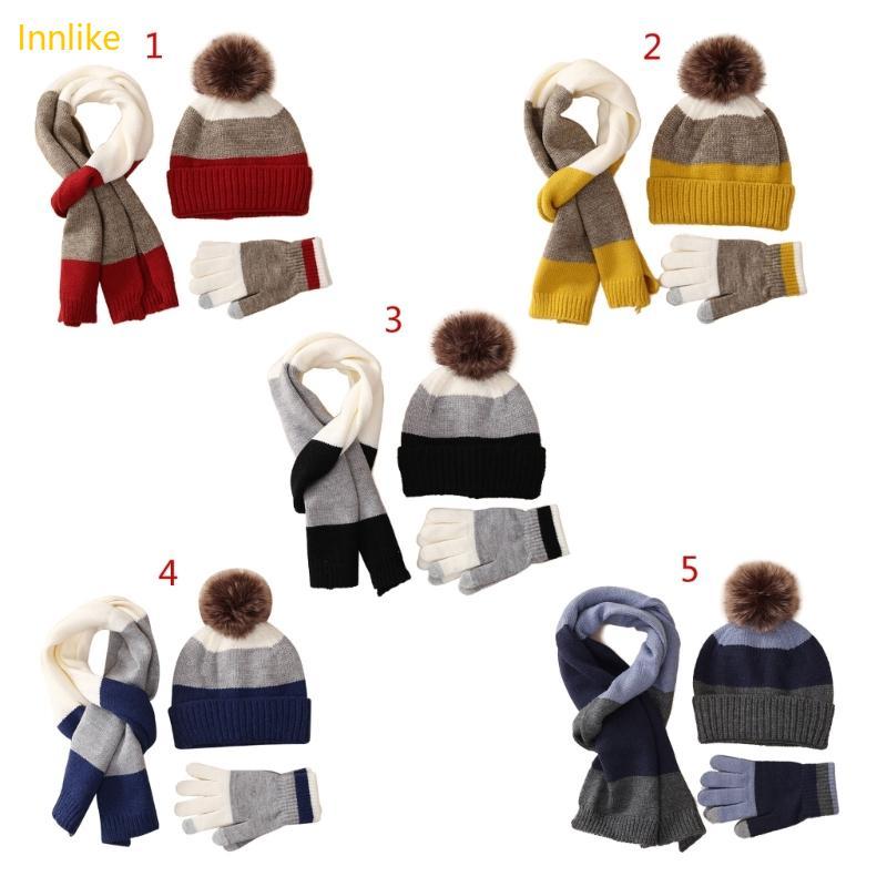 Conjunto Gorro E Infantis Malha Inverno Innlike Para Meninas Meninos 8 A 15 Anos
