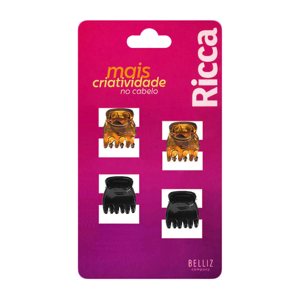 Piranha para Cabelo Ricca Mini Cores Sortidas 4 Unidades Ref: 853 em Oferta na Shopee