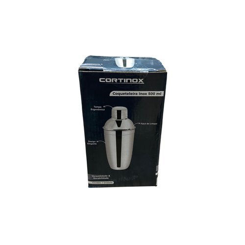 Coqueteleira Inox Profissional Capacidade 500 Ml Mixer Drinks Bebidas Cocktail Bar Utensílio Durável Prático