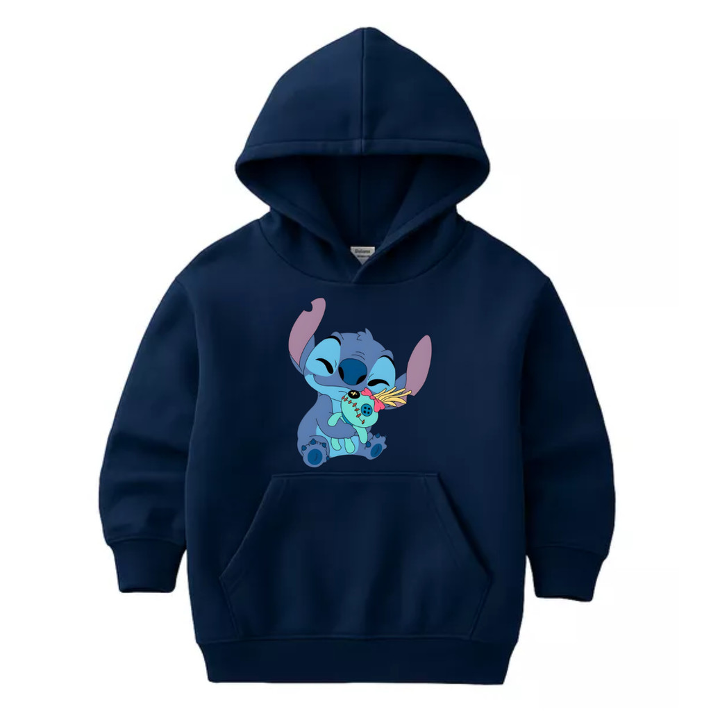 Moletom Canguru Lilo & Stitch Desenho Infantil Menino Menina Unissex Frio Casaco Moletinho