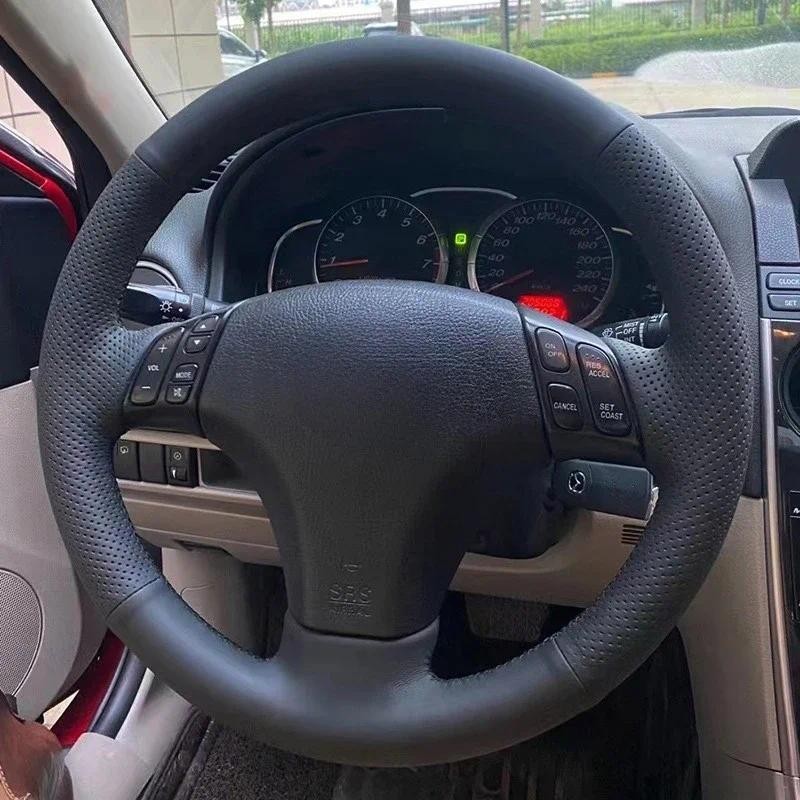 Capa De Volante De Carro Antiderrapante Costura À Mão Couro Artificial Para Velho Mazda 3 5 6 2003-2009 Acessórios Inter