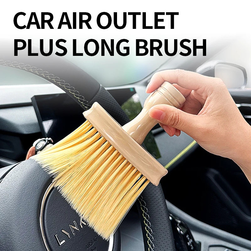 Ferramentas De Limpeza Interior Do Carro Escova Cerdas Finas Remoção De Poeira E De Lacunas Na Saída De Ar