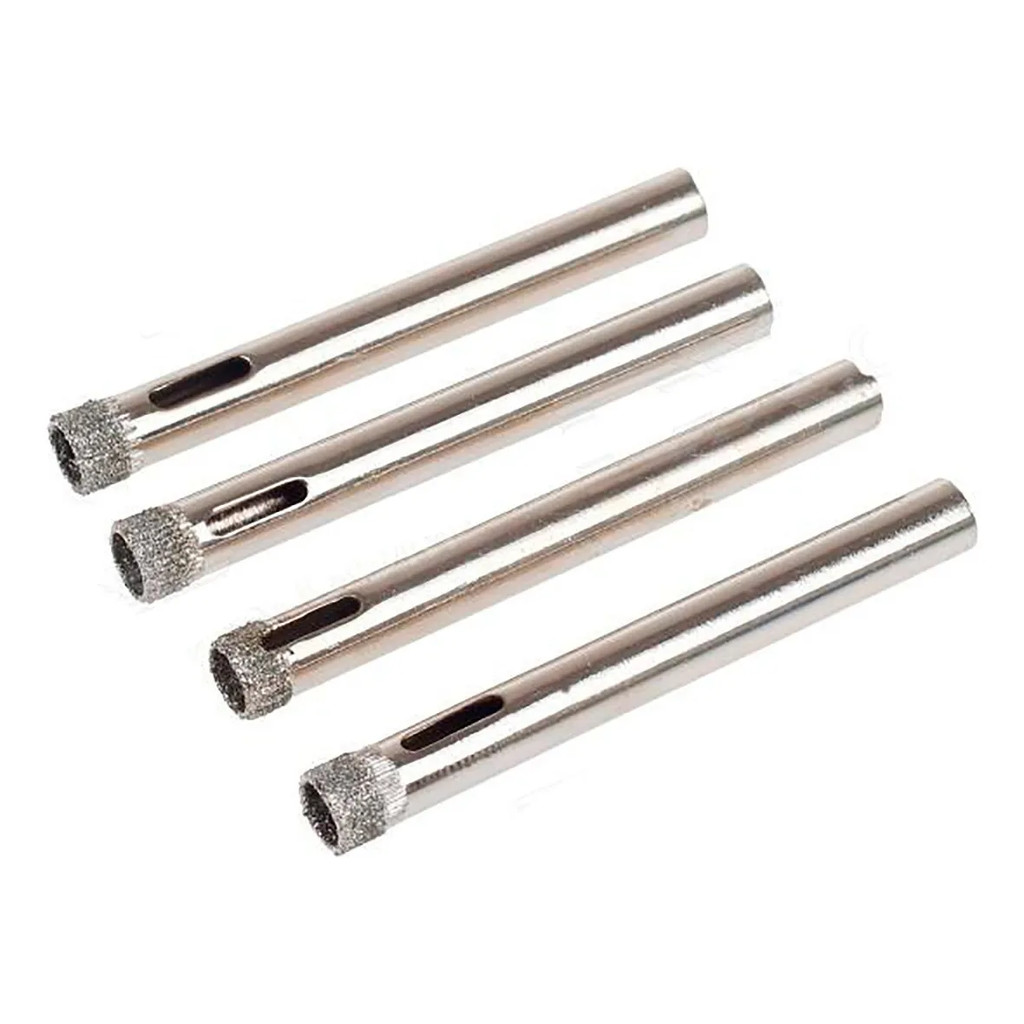 Kit 10 pçs Broca Diamantada Serra Copo 5mm Furar garrafa Vidro furadeira micro retifica refrigeração