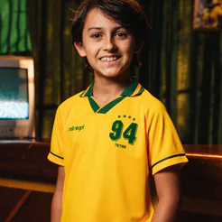 Camisa Brasil 1994 Retrô Infantil Juvenil