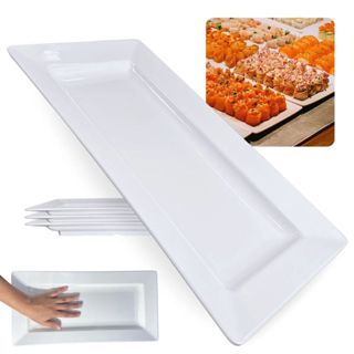 3 Und Travessas de 44,5 Cm Retangular para Buffet de Sushi Restaurante em Melamina em Oferta na Shopee