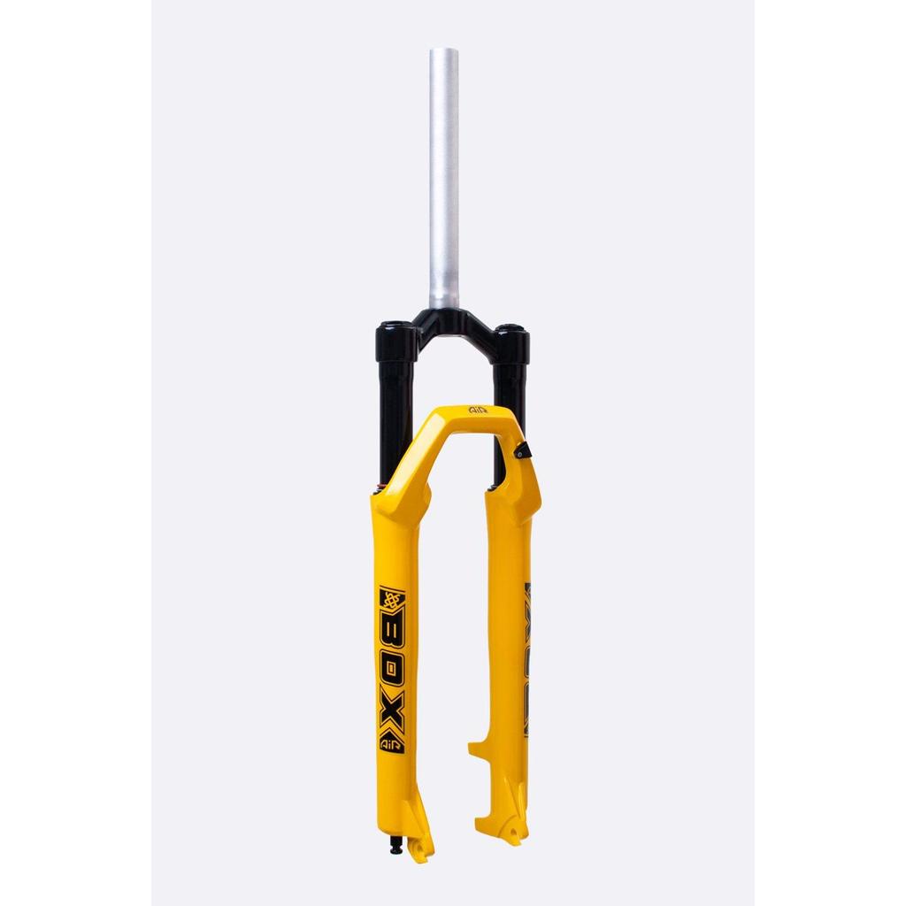 Suspensão Bike HUPI BOX Espiga Reta 100mm Aro 26, 27.5 e 29 Amarela